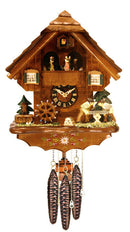 River City Clocks One Day Musical 14" German Cuckoo Clock with Men who Saw Wood - OktoberfestHaus.com
 - 1