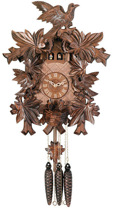 One Day Musical 15" German Cuckoo Clock with Three Birds and Nest From River City Clocks - OktoberfestHaus.com
