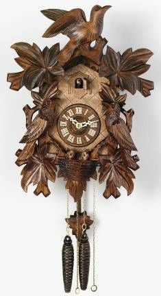 River City Clocks One Day Seven Leaves Three Birds with Nest German Cuckoo Clock - OktoberfestHaus.com
