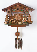 One Day Musical 11" German Cuckoo Clock with Kissing Boy and Girl From River City Clocks - OktoberfestHaus.com

