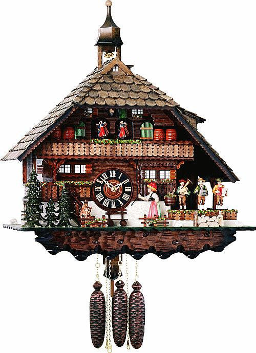 Eight Day Musical German Cuckoo Clock with Bell Ringer and Oompha Band - OktoberfestHaus.com
