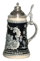 Bavarian German Castle Engraved Ceramic Beer Stein with Ornate Metal Lid - OktoberfestHaus.com
 - 7
