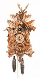 Schneider 15" Black Forest Hunter Theme Eight Day Movement German Cuckoo Clock - OktoberfestHaus.com
