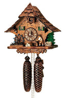 Schneider 11" Black Forest Wood Chopper and Water Wheel Eight Day Movement German Cuckoo Clock - OktoberfestHaus.com
