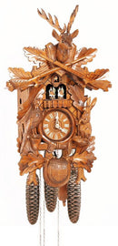 Schneider Black Forest 23" Musical Almond Hunter Theme Eight Day Movement German Cuckoo Clock - OktoberfestHaus.com
