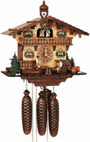 Schneider German Black Forest 11" Musical Beer Drinkers on Teeter-totter Eight Day Cuckoo Clock - OktoberfestHaus.com
 - 1