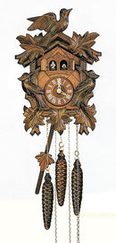 Schneider Black Forest 12" Musical Three Birds and Five Leaves German Cuckoo Clock - OktoberfestHaus.com

